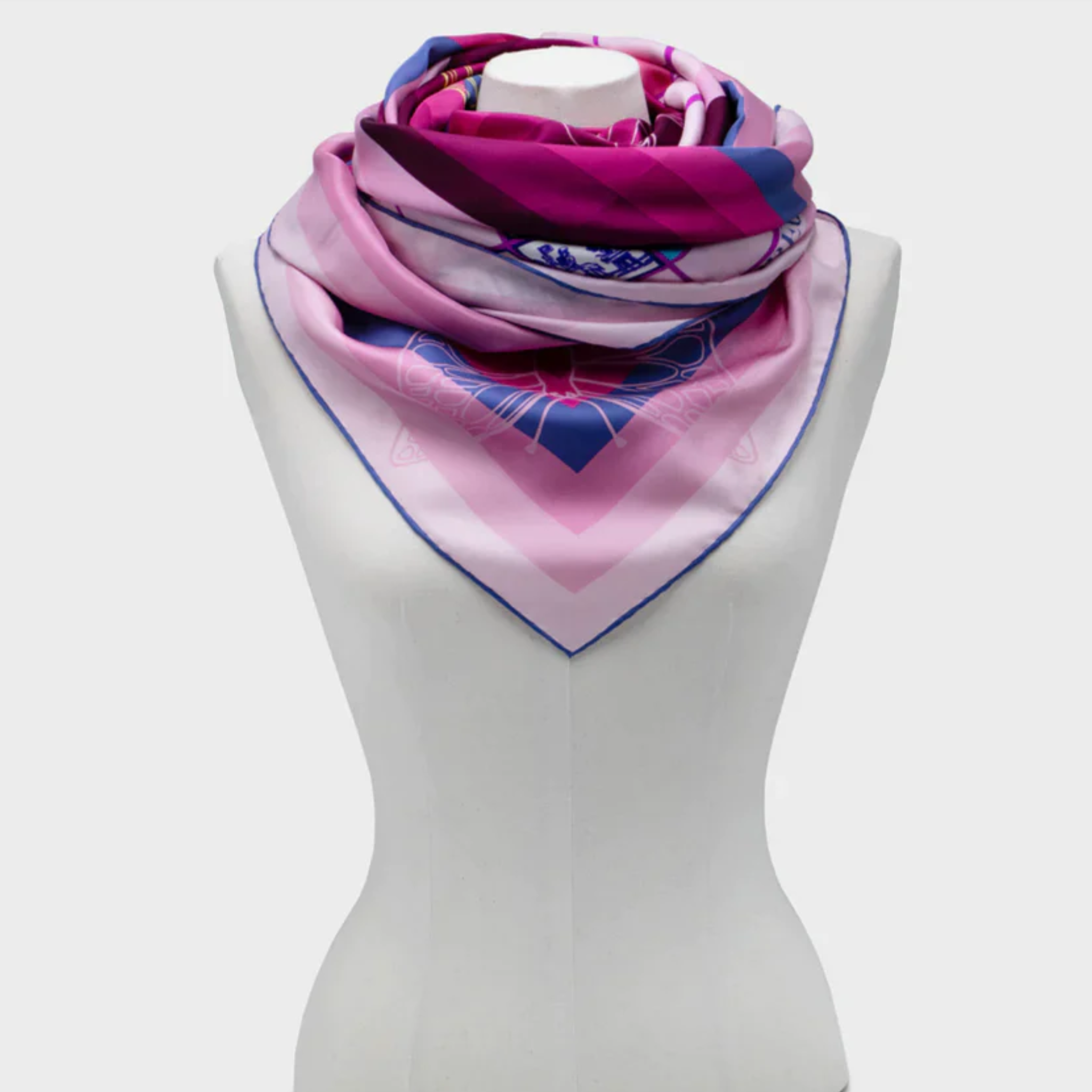 Foulard in seta L'Artista colore rosa